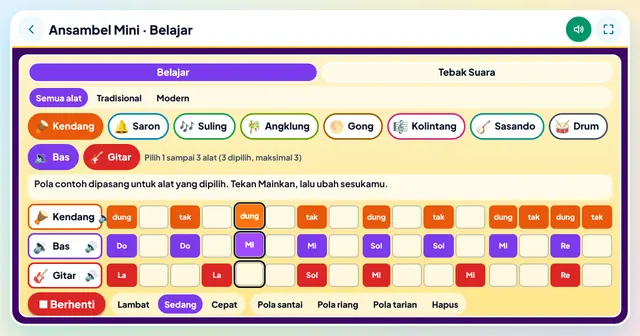 Cuplikan layar game Ansambel Mini