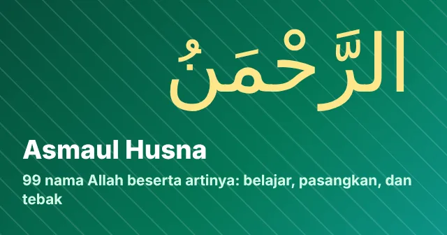 Cuplikan layar game Asmaul Husna