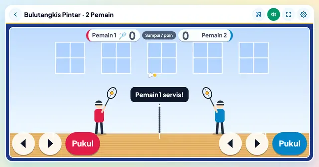Cuplikan layar game Bulutangkis Pintar