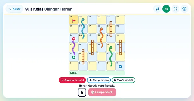 Cuplikan layar Ular Tangga Soal