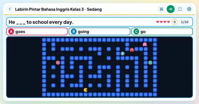 Cuplikan layar game Labirin Pintar Bahasa Inggris