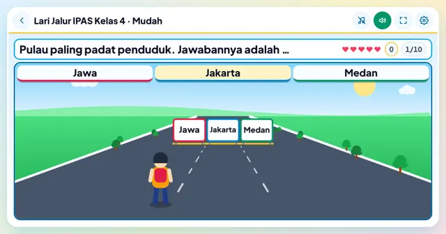 Cuplikan layar game Lari Jalur IPAS