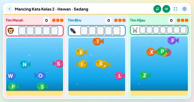 Cuplikan layar game Mancing Kata