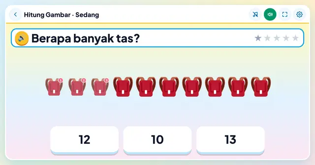 Cuplikan layar game Hitung Gambar