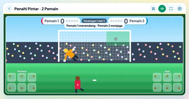 Cuplikan layar game Penalti Pintar