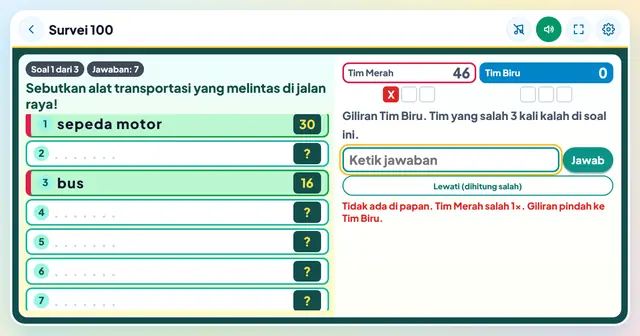 Cuplikan layar game Survei 100