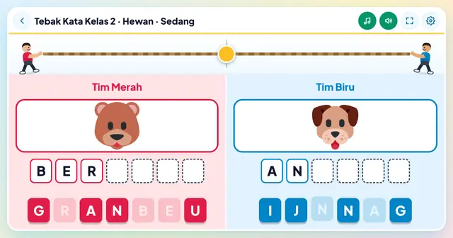 Cuplikan layar game Tebak Kata