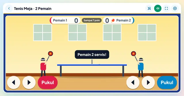 Cuplikan layar game Tenis Meja